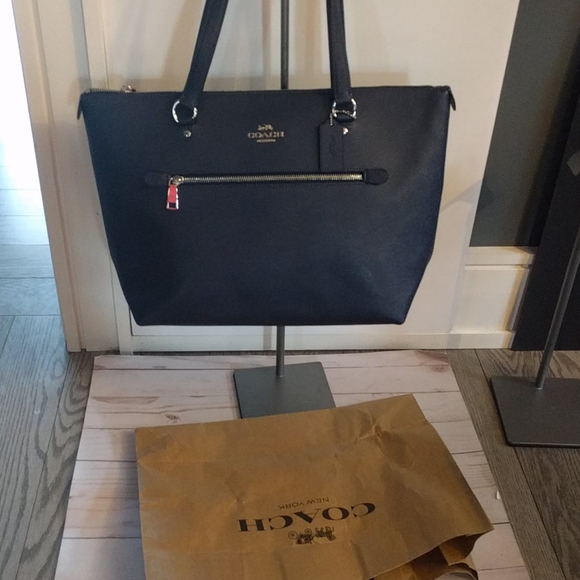 Coach Handbags - Dark blue brand new tote by Coach genuine leathe